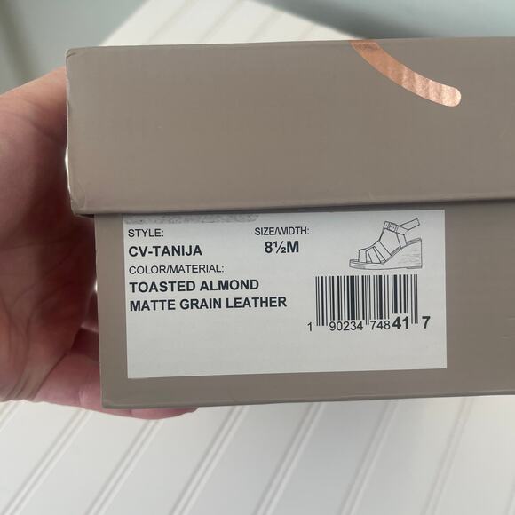 Crown Vintage Tanija Wedge Sandals Shoes Toasted Almond Size Womens 8.5 - Picture 8 of 9